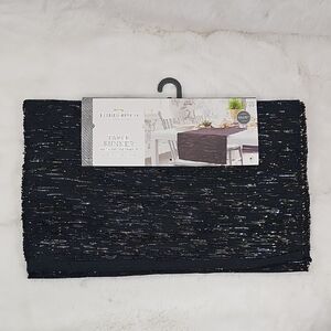 Threshold Table Runner Black And Gold 14" X 72"